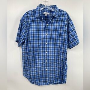 Peter Millar Blue Plaid Men's Shirt